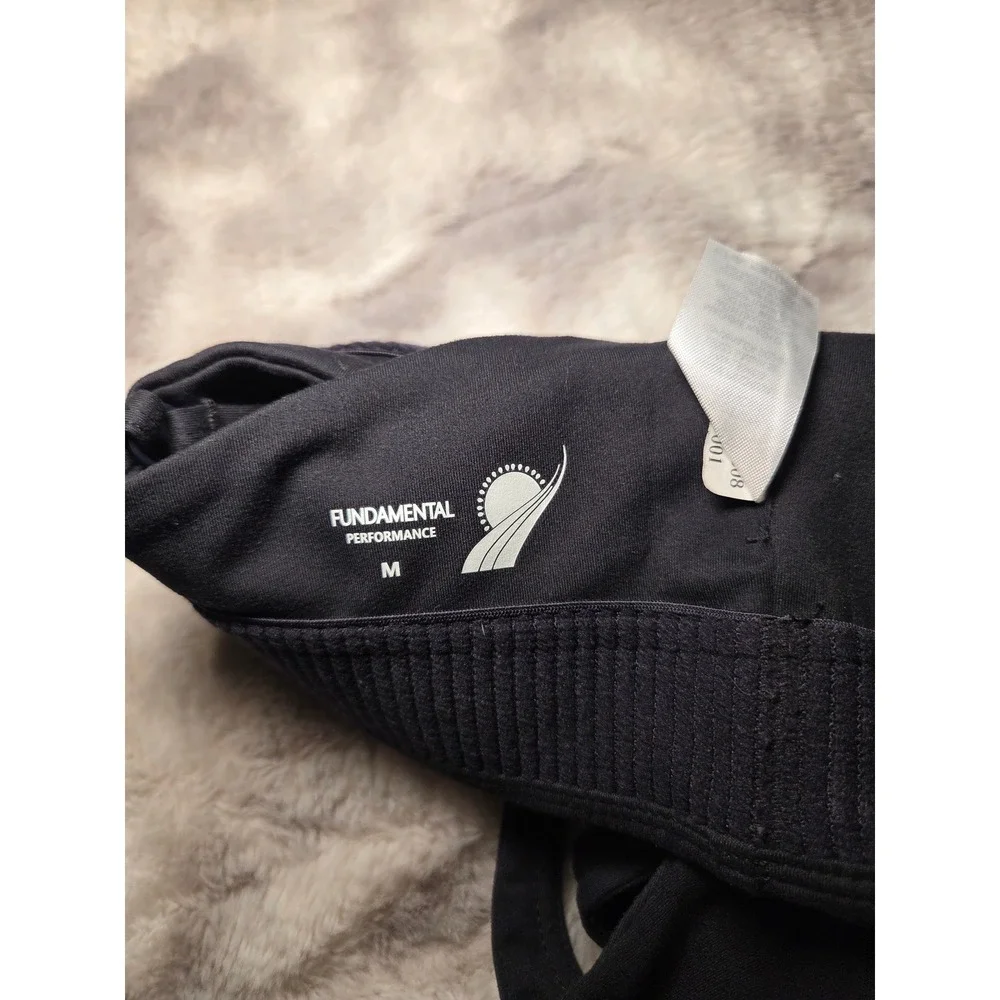 Fundamental Performance Womens‎ High Neck Sports Bra Black Racerback Size M